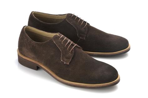 Ikon Derby Lace Up Lightweight Suede Shoe Choc Brown  Preview